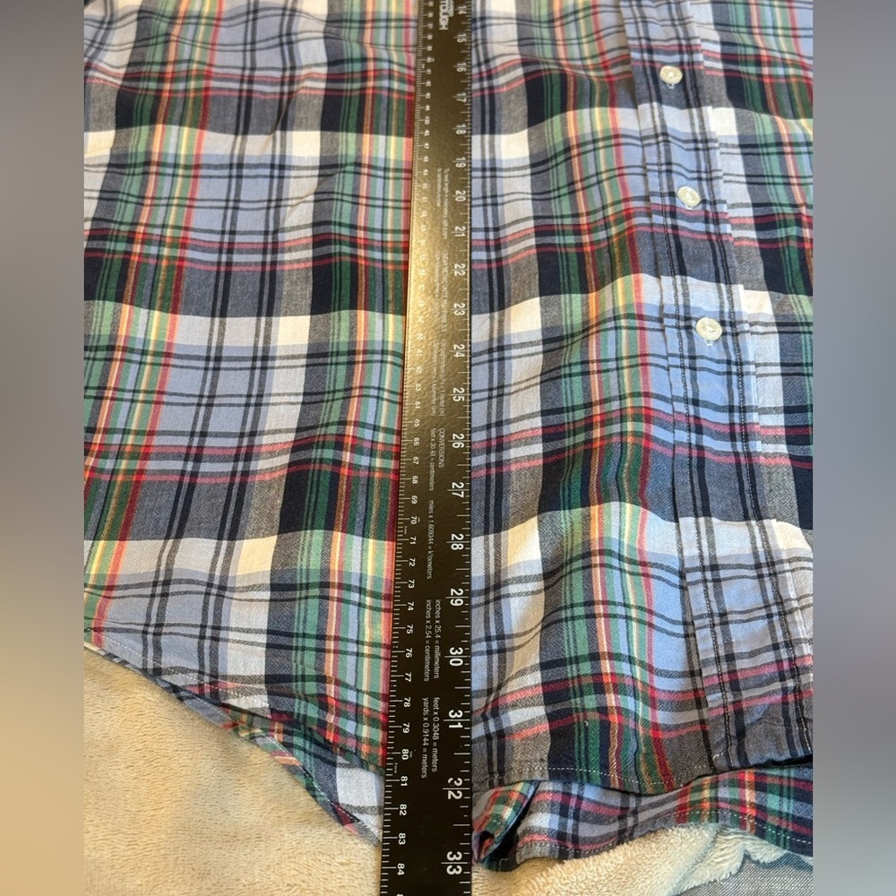 Polo Ralph Lauren Lot of 2 Large Blue Plaid Short Sleeve and Teal T shirt - Picture 13 of 16